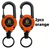Acampamento ao Ar Livre Tático Fivela Retrátil Corda de Aço Multifuncional Chaveiro Acampamento Corda Retrátil Anti-Perda com Retorno