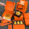 Caja de Pastel Vasco de Moda, Caja de Empaque para Pastel de Queso Soufflé, Caja Estampada para Llevar Pastel Chiffon Venta al por Mayor