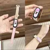 Adequado para Pulseira do Relógio Xiaomi Mi Band 11, Estilo Slim Color-Blocked com Fivela Dupla, Pulseira de Couro de Reposição para Xiaomi 9/8 Nfc