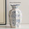 Vaso Cerâmico Azul e Branco de Porcelana Chinesa High-End Retrô para Entrada Decoração de Arranjo de Flores para Sala de Estar Ornamentos Flores Hidropônicas