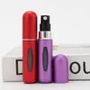Botella Recargable de Perfume de Carga Inferior de 5 ml con Ventanilla Pequeña, Cabeza Redonda, Mini Botella Spray Autocebante, Botella de Muestra Desmontable