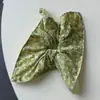 Anillo para el Cabello Floral Verde Vintage de Corea del Sur Lazo Plegado de Tela Flor para el Cabello Cuerda para el Cabello Cola de Caballo Fresca