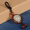 Colgante de sándalo para llave de coche, bolso para teléfono móvil, cuentas luminosas, adornos colgantes retro para hombres y mujeres.
