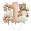 Nuevo Globo de Película de Aluminio de Pastel Mágico de Oso Set Número 32 pulgadas Garra de Oso Fiesta de Cumpleaños Infantil Accesorios para Fotos