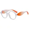 Moda Europeia e Americana 2026 Novos Óculos de Sol Retrô Color Block Tendência Versátil Estilo de Rua Óculos de Sol com Proteção UV para Mulheres