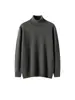 Suéter de cachemira de cuello alto para hombre, capa base de punto para otoño e invierno, de manga larga, corte holgado, cálido, suéter casual de lana para usar en capas