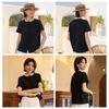 Camisa de Verano 2026 de Manga Corta Yun Yun para Mujer, Nueva, Holgada, Casual, Versátil, con Cuello de Solapa, Elegante Camiseta Estilo Hong Kong