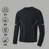 Camiseta de manga comprida de outono, estampa, plus size, para adolescentes, gola redonda masculina, simples e com caimento solto, top da moda