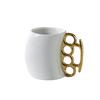 Caneca Cerâmica Formato Punho à Prova de Explosão Caneca de Boxe Cor Sólida Formato Irregular Resistente a Altas Temperaturas Caneca de Café Esmaltada