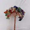Árbol de cristal de alambre de cobre hecho a mano, árbol de la fortuna, grava de cristal, accesorios para árbol de la vida, árbol de cristal semiacabado