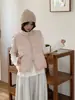 Chaqueta corta de plumón de leche ligera y fina para mujer de baja estatura con cuello alto chaleco abrigo de algodón de invierno estilo coreano chaleco acanalado chaqueta tipo pan