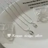 Joia Prata Brilhante Simples de Nicho Ins Coreano Prata de Lei S925 Personalizada de Alto Padrão Colar Osso de Cobra Nariz de Porco Versátil
