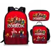 Mochila Escolar Estudiante Roblox Transfronteriza Estilo Coreano para Estudiantes de Primaria y Secundaria Mochila de Moda Trendy Estilo Ins Juego de Tres Piezas