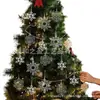 Pingente de Floco de Neve Acrílico Floco de Neve Transparente Decoração de Natal e Casamento Pingente de Decoração de Árvore de Feriado