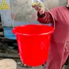 Balde de Agua de Plástico Engrosado, Cubo Rojo Grande, Cubo de Agua para el Hogar, Cubo para Lavar el Coche, Cubo para Regar, Cubo para Suministros Agrícolas, Cubo Publicitario, Cubo Rojo de Agua