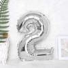 Globo de Película de Aluminio Pequeño de 16 Pulgadas 35 cm Globo con Número Árabe 0-9 Decoración de Fiesta Globo de Papel de Aluminio Dorado y Plateado