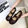 Zapatos Mary Jane estilo retro con diseño de punta dividida sintética, piel suave y una sola correa con hebilla, para mujer, nueva colección otoño 2026, que realzan la altura, versátiles y con un diseño de punta poco profunda supersuave
