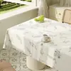 Mantel Floral de Primavera Pastoral Impermeable y a Prueba de Aceite Mantel sin Lavado Nuevo Estilo 2025 Lujo Ligero Gama Alta Mantel para Mesa de Café