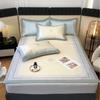 Classe A Digital Impresso Ice Silk Mat Three-Piece Set Verão Engrossado Antibacteriano Lavável Luz Luxo Bed Hat Tapete com ar condicionado