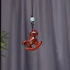 Colgante Pequeño Caballo Año del Caballo Llavero para Coche para Hombres y Mujeres, Accesorio de Seguridad de Sándalo Rojo para el Año de Nacimiento, Correa para Teléfono, Colgante para Bolso, Regalo