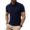 Liquidação de Fábrica de Tamanhos DescontinuadosCamisetas Polo Masculinas, Cor Sólida, Manga Curta, Exclusivamente para Vendas Transfronteiriças