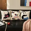 Almofada Decorativa Newins Dopamina Fofa Bordada para Quarto Almofada de Sofá Almofada de Cabeceira Almofada de Apoio Lombar Capa de Almofada para Encosto (Inserção de travesseiro não incluído)