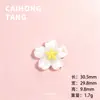 Parches de resina de flor de cerezo en colores macarrón, con un efecto degradado tridimensional, para fundas de teléfono y accesorios para el cabello; hecho a mano con diseños de flor de cerezo de cinco pétalos