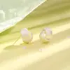 Aretes Irregulares de Media Luna en Capas Escarchadas, Diseño de Nicho Trendy, Estilo Minimalista, Aretes de Aro Cepillados