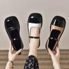 Zapatos de Cuero Pequeños Estilo Británico, Tacones Bajos, Zapatos Mary Jane Retro Franceses, Nuevas Bailarinas de Primavera 2025, Zapatos de Mujer con Hebilla de Una Línea
