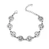 Pulsera de acero de titanio con cara sonriente que no se decolora para hombre, pulsera versátil de moda personalizada para mujer, accesorio simple y lujoso de alta gama