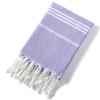 Toalla de Playa con Flecos Turcos a Rayas de Poliéster-Algodón de Venta Caliente Transfronteriza Absorbente de Secado Rápido Toalla de Baño Toalla Grande Suave y Cómoda
