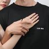 Anillo de pareja voladora doble Biyi de plata de ley 925 original, diseño nicho, anillo de epoxi, joyería de anillo abierto para hombres y mujeres