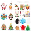 Nuevos Artículos de Gran Venta Transfronterizos: Adornos de Dibujos Animados para Niños, Pegatinas para Tarjetas Navideñas DIY, Set de Regalo para Árbol de Navidad, Marco de Fotos