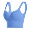 Sujetador deportivo de una pieza con copa inalámbrica, ajuste push up, sexy, largo, para yoga, sueño y fitness para mujer