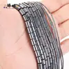 Venta Caliente Transfronteriza Piedra Biliar Negra Natural Cilíndrica Cuentas Naturales Cuentas Sueltas Accesorios para Joyería DIY Semi-Terminados Al por Mayor