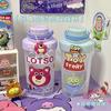 Botella de Agua de Verano Toy Story Vaso Lindo Deportivo Celebridad de Internet Vaso Shaker Vaso de Plástico para Estudiantes con Stickers 3D