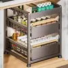 Estante de Almacenamiento para Gabinete Extraíble debajo del Fregadero para Organizar Platos y Especias, Gabinete Extraíble Estilo Cajón con Estantes en Capas