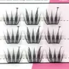 Cílios postiços de três fileiras segmentados em pequenas mechas estilo comic eye cílios de aglomerado único para autocolocação de iniciantes cílios de simulação natural