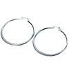 Pendientes de plata con forma de oreja grande y redonda plana para mujer, joyería West Lake Beauty Jewelry