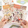 Ver Pegatina de Paisaje Eslite Serie Meow Fun Pabellón de Ocio Año Nuevo Estilo Nacional Paisaje Inmersivo de Descompresión Pegatina