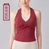Sujetador Deportivo de Encaje con Tirantes para Mujer con Almohadillas en el Pecho, Se Puede Usar por Fuera, Camiseta sin Mangas de Yoga a Prueba de Impactos, Entrenamiento de Pilates Fitness