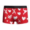 2025 Novo Dia dos Namorados Transfronteiriço Casal Tendência Estilo Desenho Animado Shorts Masculinos Respiráveis Cuecas Estampadas 3D