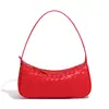 Bolsa Baguette de Venta Caliente Europea y Americana Moda Bolso de Hombro Único Debajo del Brazo Color Sólido Cuero Suave Tejido Bolso para Mujer Cruzado Bolso Dumpling Moderno