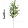 Plantas Verdes Simuladas, Alta Calidad, Hojas Verdes de Tacto Ultra Realista, Ramas de Pino, Decoraciones para el Hogar Estilo Bosque, Accesorios Florales, Césped Artificial de Plástico