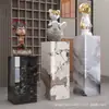 Venta Directa de Fábrica Fuente Piedra Sinterizada Mármol Piedra Artificial Sala de Estar Hotel Club Entrada Florero Estante Exhibidor
