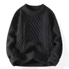 Tendencia de Moda Otoño/Invierno 2026 Suéter de Punto Pulóver de Color Sólido para Hombre, Moderno, Elegante, Holgado, Chaqueta Suéter Casual