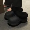 Pantuflas de algodón Baotou para mujer, de suela gruesa de invierno, cálidas, antideslizantes, resistentes al desgaste, hacen que los pies parezcan más pequeños, impermeables, con talón cerrado, venta al por mayor para mujeres