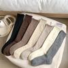 Calcetines cálidos cepillados interiores hasta la rodilla Calcetines gruesos para espinilla Ins Modernos Combinan con todo Estilo coreano Medias para un look estilizado Medias altas para mujer