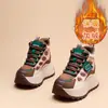 Novos Sapatos Casuais de Cano Médio para Exportação 2026 para Mulheres, Sapatilhas de Veludo, Atacado e Varejo, Sapatos Pai Aumenta-Altura com Solado Grosso, Sapatos de Inverno