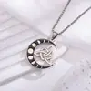 Nova Gargantilha Personalizada de Aço Inoxidável Transfronteiriça Estrela e Lua Nó Celta Irlandês Emenda Pingente Versátil de Aço Titânio